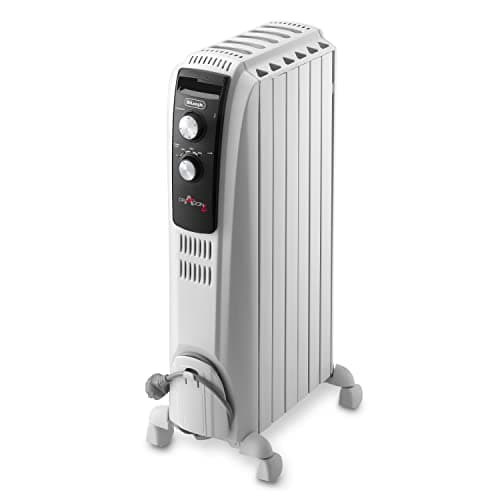 De'Longhi Dragon 4 TRD40615 Radiatore ad olio da 6 Elementi per Ambienti fino a 45m³, Calore a lungo, 3 Livelli di Potenza, Timer, Protezione Antigelo e Funzione Eco, 1500W, Bianco