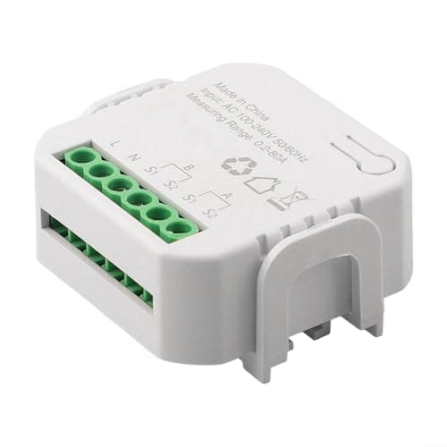 Eawfgtuw Smart WiFi Misuratore di energia bidirezionale a 2 canali Monitor del consumo di energia con morsetto Controllo app Misurazione della corrente di tensione in tempo reale (contatore elettrico