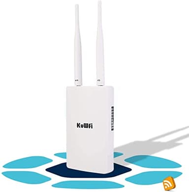 Router 4G LTE, KuWFi 150Mbps 3G 4G LTE Router CAT4 con Slot per schede SIM Funziona con Telecamera IP o Copertura WiFi Esterna con Antenna 2pcs Funziona con 3 (Tre) / Tim/Wind/Vodafone SIM Card