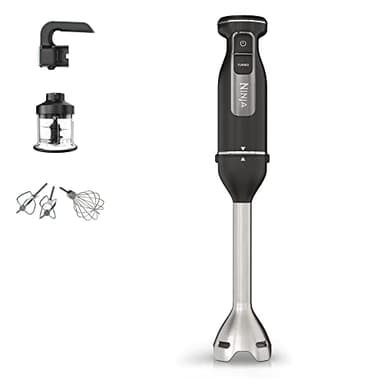 Ninja Foodi Frullatore a immersione 3 in 1, 850 W, tritatutto ad avvio graduale, 2 velocità per frullare e 5 velocità di miscelazione per tagliare, mescolare, lavabile in lavastoviglie, nero, CI100EU