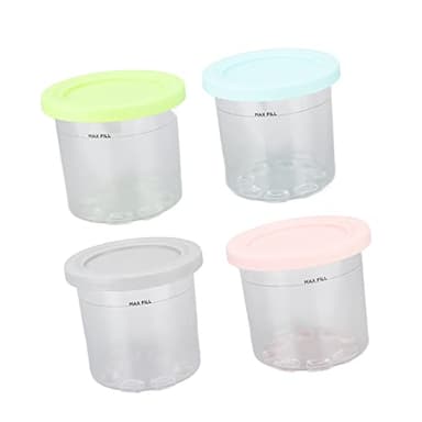 Contenitori per Gelato, con Contenitori per Gelato Rosa da 4 Pezzi per Gelato Fatto in Casa per Gelatiere NC299AMZ Serie NC300 Creami