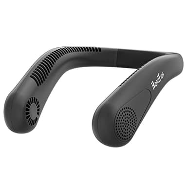 HandFan 5000mAh Ventilatore Portatile da Collo, Ricaricabile USB Ventilatore Mini,15 Ore Di Durata Della Batteria,3 Velocità Per Ufficio,Casa,Aria Aperta,Campeggio,Viaggi e Sport(Nero)