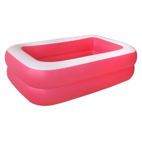 Piscina Rettangolare Gonfiabile Grande Piscina Familiare per Adulti e Adolescente Piscina Gonfiabile Pieghevole Portatile per Festa Estiva in Acqua all'aperto Giardino—150 cm x 110 cm x 40 cm