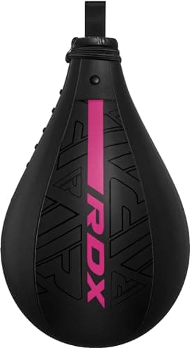 RDX Palla Veloce Boxe, Pelle Maya Speedball Pelle Maya, Perfetto per MuayThai, Formazione MMA, Allenamento Velocità Combattimento Fitness Sacco da boxe, Allenamenti in casa e in palestra esercizi