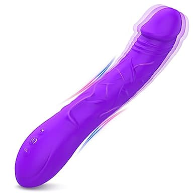 Vibratore Sessuali Realistico per Donna, Vibratore Sex Toys Dildo con 10 Modalità di Vibrazion, Vibratoreper Donna Professionale per Punto G Squirting, Vibratori Donna Pene Finto Per Donne (Viola)