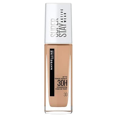 Maybelline New York Fondotinta Liquido SuperStay 30H Active Wear, Alta coprenza e lunghissima tenuta senza effetto maschera, Sand (30), 30 ml