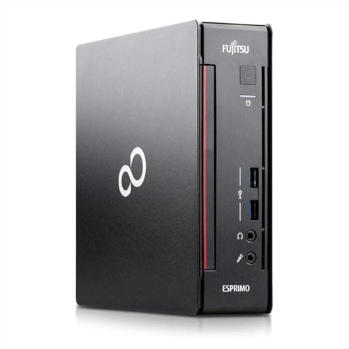 Fujitsu Esprimo Q556 Mini Pc Computer Fisso Desktop Intel i5-6500T, Ram 16GB DDR4, Hard Disk SSD 128GB, DVI + DP, Windows 11 Pro e WiFi USB (Ricondizionato)