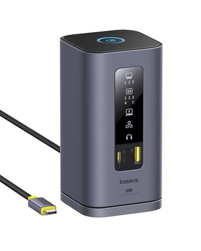 Baseus Docking Station USB C, Spacemate 11 in 1, [Displaylink per MacOS], 3 Monitor 4K, 10Gbps USB-C/A, PD 100W, Ethernet, Audio, per M1/M2/M3 e Win