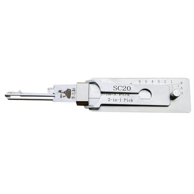 LiShi SC20 2 in 1 grimaldello e decodificatore per serrature civili e lettore di chiavi, strumento professionale per fabbro