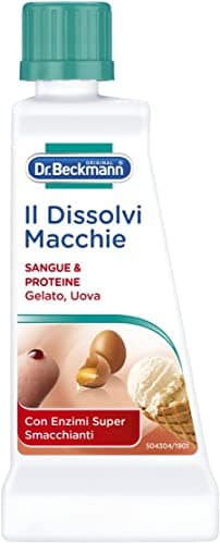 Dr. Beckmann Il Dissolvi Macchie Sangue & Proteine | Lo smacchiatore specifico per eliminare macchie difficili come sangue, gelato e sperma | 50 ml