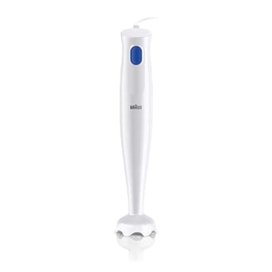 Braun Frullatore a Immersione MQ10.000P MultiQuick1, 5 ANNI DI ASSISTENZA, Modello 2023, Leggero, Sistema EasyTwist per cambiare facilmente accessorio, Tecnologia Splash Control niente schizzi, Bianco