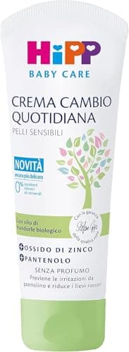 HiPP - Baby Care - Crema Cambio Quotidiana, Crema Protettiva e Lenitiva per il Cambio Pannolino dei Neonati, per Pelli Sensibili, con Olio di Mandorle Bio e Ossido di Zinco, 1 Pezzo da 75 ml