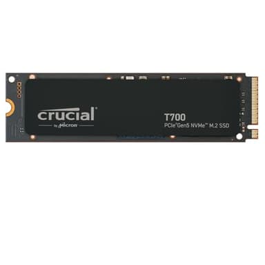 Crucial T700 SSD 2TB PCIe Gen5 NVMe M.2 SSD Interno Gaming, Fino a 12.400MB/s, Microsoft DirectStorage, Retrocompatibilità PCIe 4.0 - CT2000T700SSD3