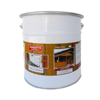 ZAMBOTTO VERNICI Smalto cerato a solvente (flatting) SATINATO per legno per interni ed esterni da 0,75 a 5 litri (5 Litri, Avorio - 119)