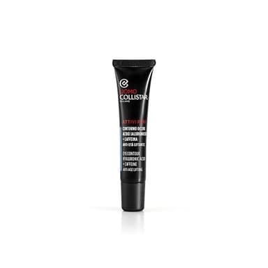 Collistar Attivi Puri Uomo Contorno Occhi Acido Ialuronico + Caffeina Anti-età Liftante, Texture Ricca, Facile Assorbimento, Anti Occhiaie, 15ml