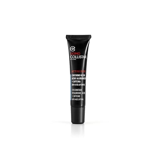 Collistar Attivi Puri Uomo Contorno Occhi Acido Ialuronico + Caffeina Anti-età Liftante, Texture Ricca, Facile Assorbimento, Anti Occhiaie, 15ml