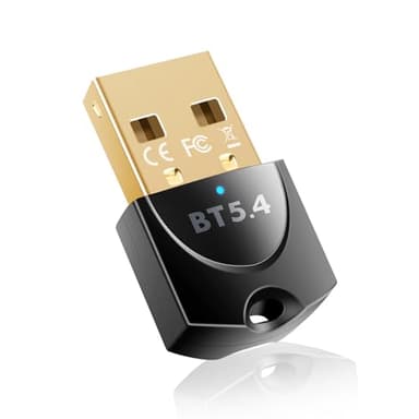 Banaone Adattatore Bluetooth 5.4 USB per PC, Bluetooth Dongle USB, Chiavetta Bluetooth Adattatori, Low Latency, Plug & Play, con Windows 7/10/8.1/11, per Desktop, Laptop, Auricolari, Tastiera, Mouse