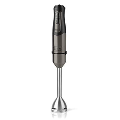 BLACK+DECKER Bxhb1000E Frullatore a Immersione, 1000 W, Inox/Plastica, Nero/Acciaio