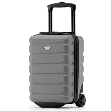Flight Knight Valigie Rigide in ABS leggere a 2 ruote - Bagaglio a mano approvato per oltre 100 compagnie aeree come British Airways, Ryanair e easyJet, valigia da cabina 40x20x25cm