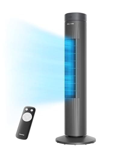 PELONIS 76CM Ventilatore a Torre con Telecomando, 3 Velocità Regolabili, Ventilatore a Colonna Raffreddamento Ultra-Silenzioso, Timer di 7 Ore, Perfetto per Casa, Ufficio e Camera da Letto