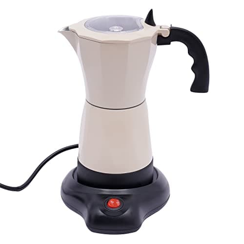 vinnyooc 300 ml Caffettiera elettrica, Caffettiera Moka portatile, Espresso Cooker Alluminio Electric Moka Pot 6 Tazze Espresso per Adatto a Casa Ufficio Caffè