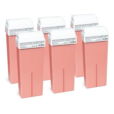 SIE-DEPIL Ceretta Rullo, Rosa, Cera Depilatoria, Ceretta, Ricarica Ceretta Rullo 6 x 100ml, Rullo Ceretta, Universale, Ricariche Ceretta A Rullo, Cera Depilatoria Rullo