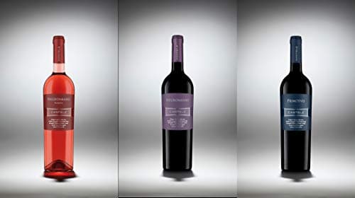 CANTELE 3 Bottiglie Vino Rosso PRIMITIVO, Vino Rosso NEGROAMARO, Vino Rosato NEGROAMARO I.G.T. SALENTO