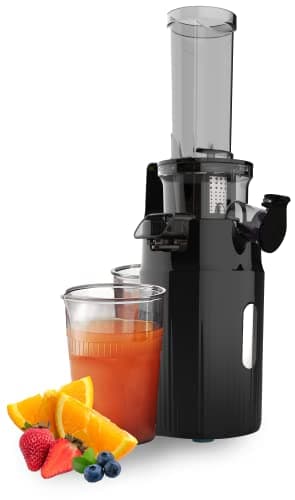Pelamatic - Estrattore di Succo Lento Compatto | Tecnologia Spremitura a Freddo Nutrienti | Design Elegante e Salvaspazio | Funzionamento Silenzioso, Nero, Plastica