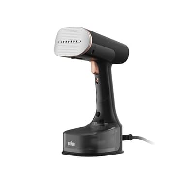 Braun QuickStyle 7 GS7077BK, Stiratore Verticale con Tecnologia Dual FreeGlide 3D e Piastra Riscaldata, con Riscaldamento Rapido, Vapore 35 g/min, Capacità 250 ml, Cavo 3 m, 1600W, Nero
