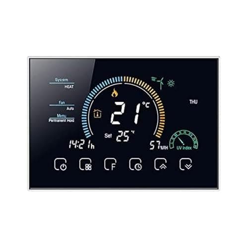 T-storm Termostato Smart Wi-Fi caldo/freddo per fan-coil a 2/4 tubi con display LCD a colori adatto a scatola 503 - compatibile con Alexa, Google Home e IFTTT
