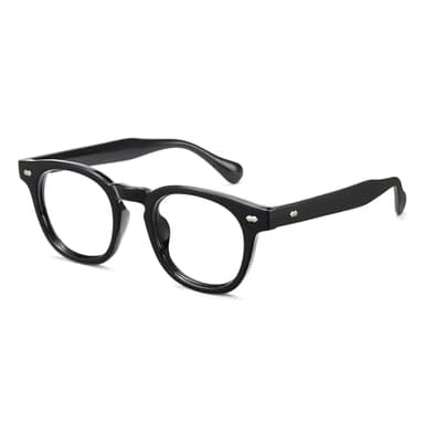 Cyxus Occhiali Nerd Retrò Occhiali Luce Blu Uomo Donna Moda Occhiali Da Computer Anti Mal di Testa Affaticamento Degli Occhi (8155T01 Nero)