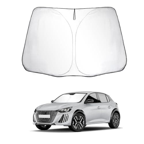 SKTU Parasole Auto compatibile con Peugeot 208 / 0pel Corsa F/Lancia Ypsilon Parasole Auto Parabrezza interno pieghevole con Protezione UV