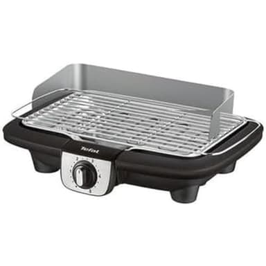 Tefal BG90A810 Easy Grill Grigliatutto, 2300 W, Termostato Regolabile, Vassoio di Raccolta Acqua, Riduzione Odori, acciaio-nero