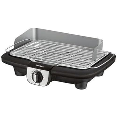Tefal BG90A810 Easy Grill Grigliatutto, 2300 W, Termostato Regolabile, Vassoio di Raccolta Acqua, Riduzione Odori, acciaio-nero