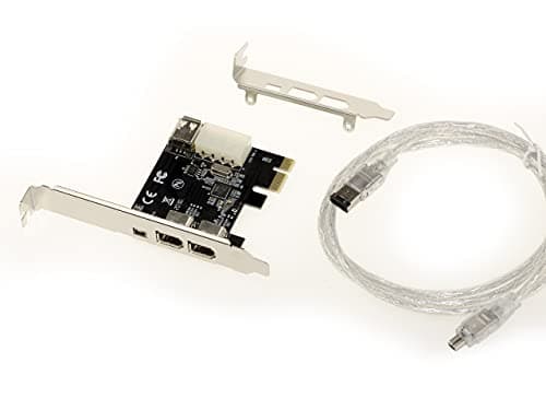 KALEA-INFORMATIQUE Scheda controller PCI EXPRESS PCIe to FireWire 400 IEEE1394a 2+1 porte a 6 e 4 punti con chipset Via VT6315. Con cavo Ilink e staffe a basso e alto profilo.