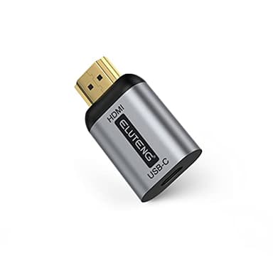 ELUTENG Adattatore USB C a HDMI(NON Supporta HDMI a USB C), USB Tipo C Femmina a HDMI Converter 4K 60Hz Supporto Trasmissione Audio e Video Tipo C 3.1 a HDMI Accoppiatore Femmina a Maschio
