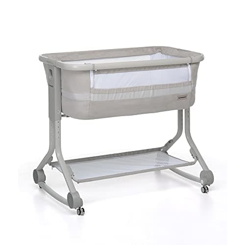 Foppapedretti MyBebè Culla Co-Sleeping, per Bambini dalla nascita a 6 mesi (fino a 9 Kg), Greige
