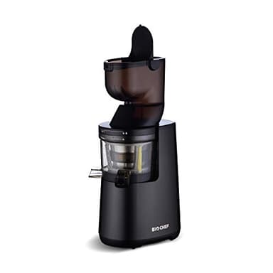 Estrattore di succo BioChef ATLAS WHOLE Slow Juicer, estrazione lenta e a freddo (COLD PRESS Juicer), con imboccatura larga di 8 cm permette di inserire frutta e verdura intere, come mele o Barbabietole! Motore da 250W e 40 RPM