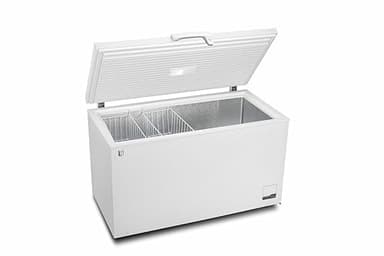 METRO Professional Congelatore a pozzetto GHF2500, acciaio/alluminio, 165 x 73.5 x 83.5 cm, 125 W, 2 cestelli, illuminazione a LED, con serratura, bianco (500 L)