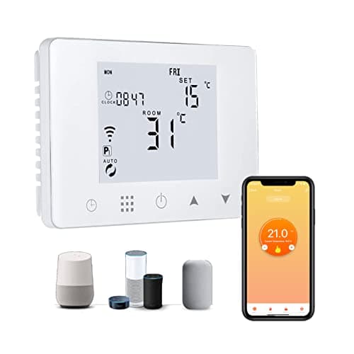 CRONOTERMOSTATO WIFI PROGRAMMABILE SMARTPHONE APP ALEXA TERMOSTATO CALDAIA DA PARETE O BOX 503 ALIMENTAZIONE 90-240 Vac (display Standard (EN))