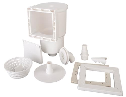 Gre AR100 - Skimmer per la Pulizia e Depurazione della Piscina Standard + Valvola di Ritorno. Sistema di Filtrazione per Piscine. Colore Bianco, 27 x 22 x 35 cm