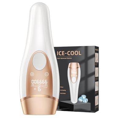 Laser Epilatore Luce Pulsata con Ghiaccio Funzione, 999,900 Luce Pulsata, 3 in 1 Epilatore a luce pulsata IPL con 9 Livelli di Energia, Max 21J Epilatore Laser per Donna,Viso, Ascelle, Corpo