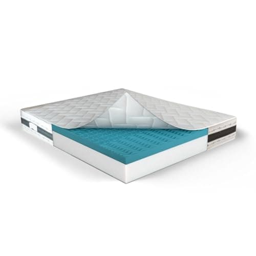 MUUN - Materasso Letto Matrimoniale 180x200 cm, H 25 cm, in Memory Foam, Anallergico e Ipoallergenico, Isola Il Movimento, Bassa Manutenzione, Flessibile, Rigidità Media, GARANTITO 20 ANNI, Mod. IRIS