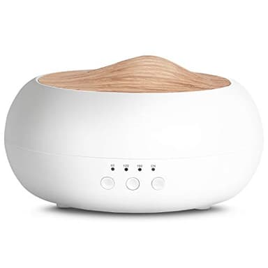 SALKING 250ml Diffusore di Oli Essenziali aromatico a grana di legno, Aromaterapia Ultrasuoni con Luce bianca calda, Senza BPA