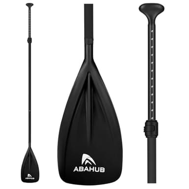 Abahub Pagaia SUP Alluminio Remi SUP Paddle Stand Up Paddle Telescopico 173-213 cm Rivestimento in PU per SUP Surf Board Boating, Nylon Plastic Blade Nero/Blu/Verde/Rosso/Arancione/Giallo