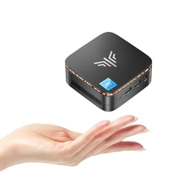 NiPoGi Mini PC E1 Ιntel Alder Lake-N97 (fino a 3,6 GHz, 4C/4T) 16 GB DDR4 512 GB SSD, Mini Computer/Gigabit Ethernet/2.4+5G WiFi/BT4.2/HDMI 2.0+DP 1.4,Dual HDMI Display
