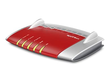 Avm Fritz Box 7490 International Modem Router Wireless Ac 1750, Adsl2+, Fibra (Vdsl), 4 Lan Gigabit, 2 USB 3.0, Rosso/Grigio