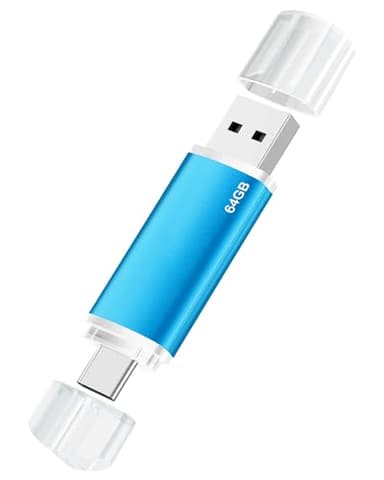 Onbqurg Chiavetta USB C 64 GB 2.0, Pen Drive, OTG Pennetta USB per Type C Smartphones, Laptops, Tablets, PC, Auto (Blu)