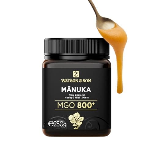 Miele Manuka MGO 800+ (250g) Watson & Son - Puro grezzo 100% certificato - Invasettato e sigillato in Nuova Zelanda - Manuka Honey