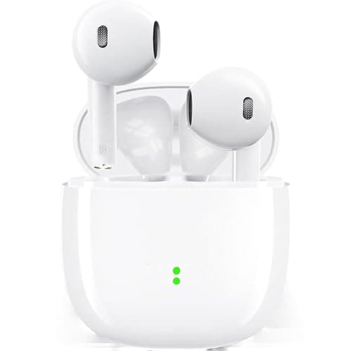 Cuffie Bluetooth for iPhone iOS Samsung Android, Auricolari Bluetooth 5.3 Wireless Cancellazione Rumore Mic Stereo HiFi, Touch Control IP8 Impermeabili Cuffie, 24 Ore di Riproduzione In-Ear Cuffiette